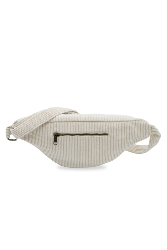 Banane Sasha Velours côtelé blanc cassé Hindbag Boutique Hindbag