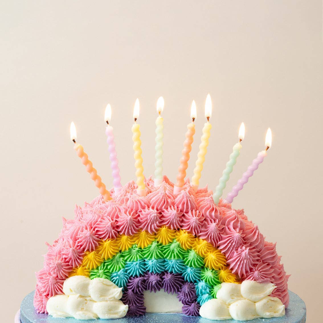 Bougies d'anniversaire torsadées pastel - Pack de 8 Boutique Talking Tables