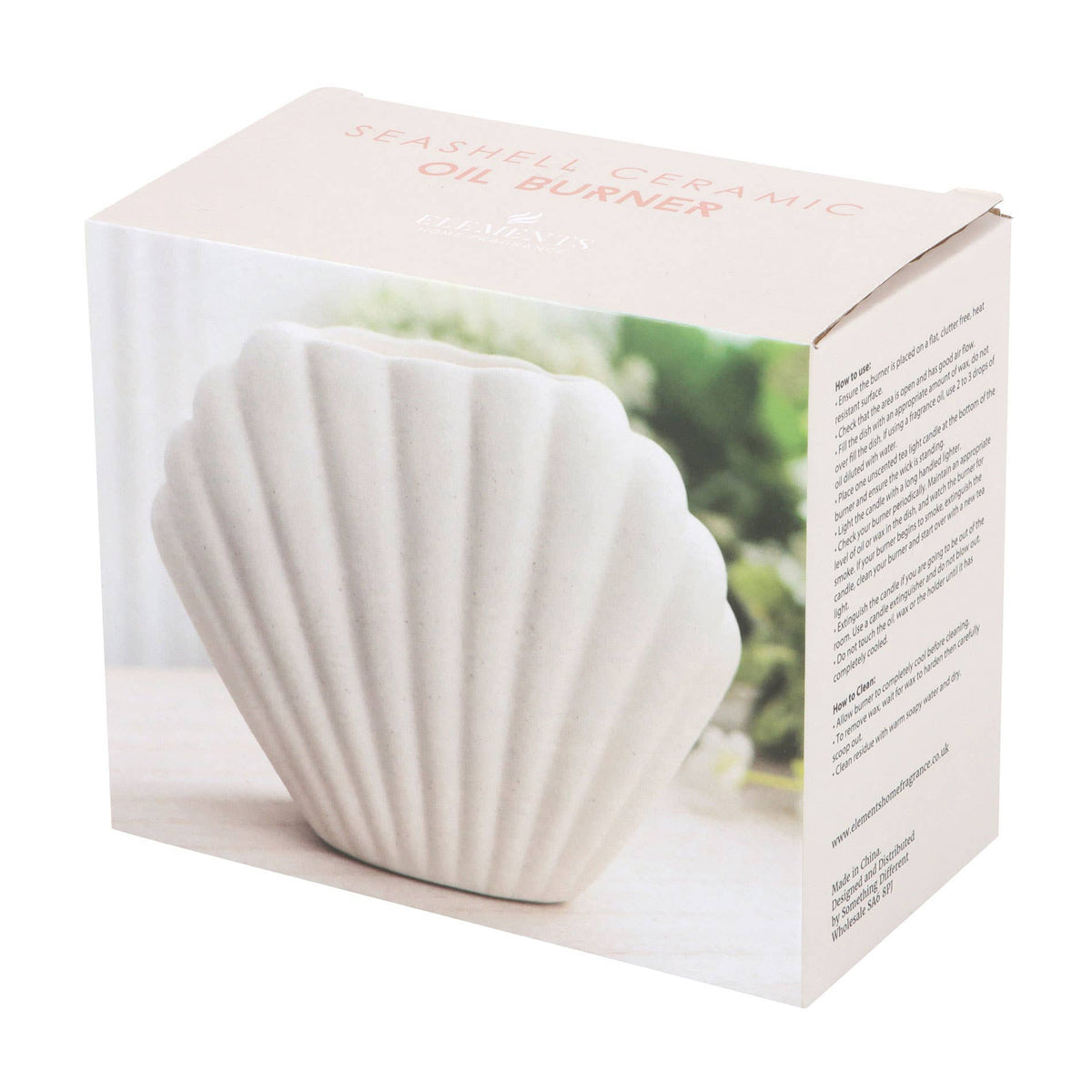 Brûle-parfum coquillage en céramique - Décoration bord de mer Boutique Something Different Wholesale