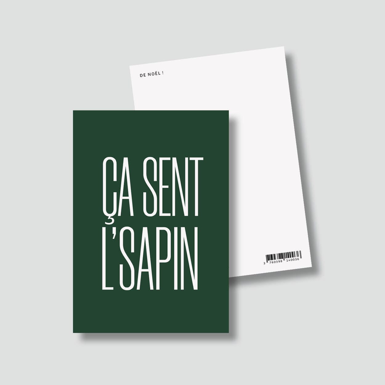 Carte postale – "Ça sent l’sapin" Boutique Bulma Studio