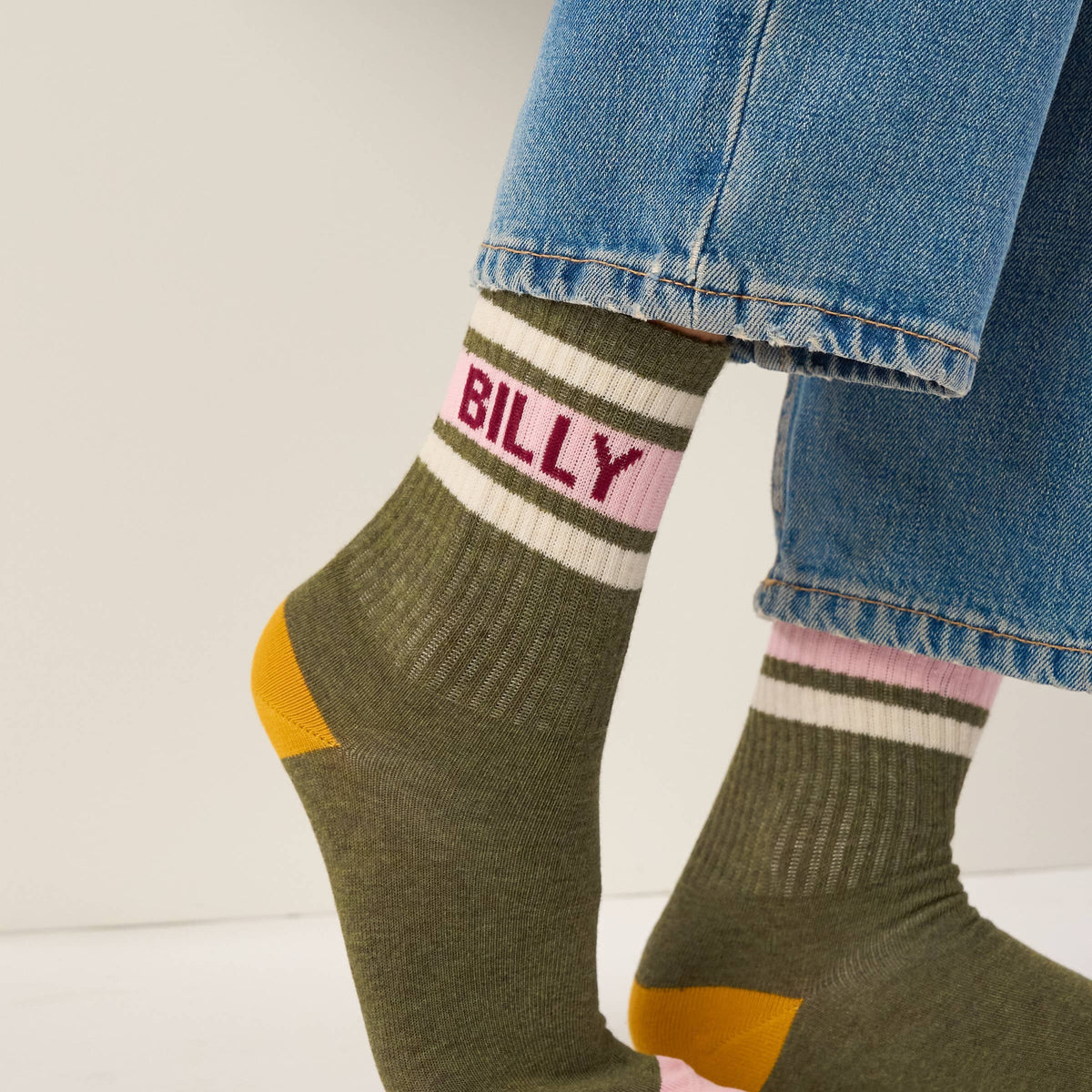 Chaussettes tennis - Vert, rose et blanc Boutique Billybelt