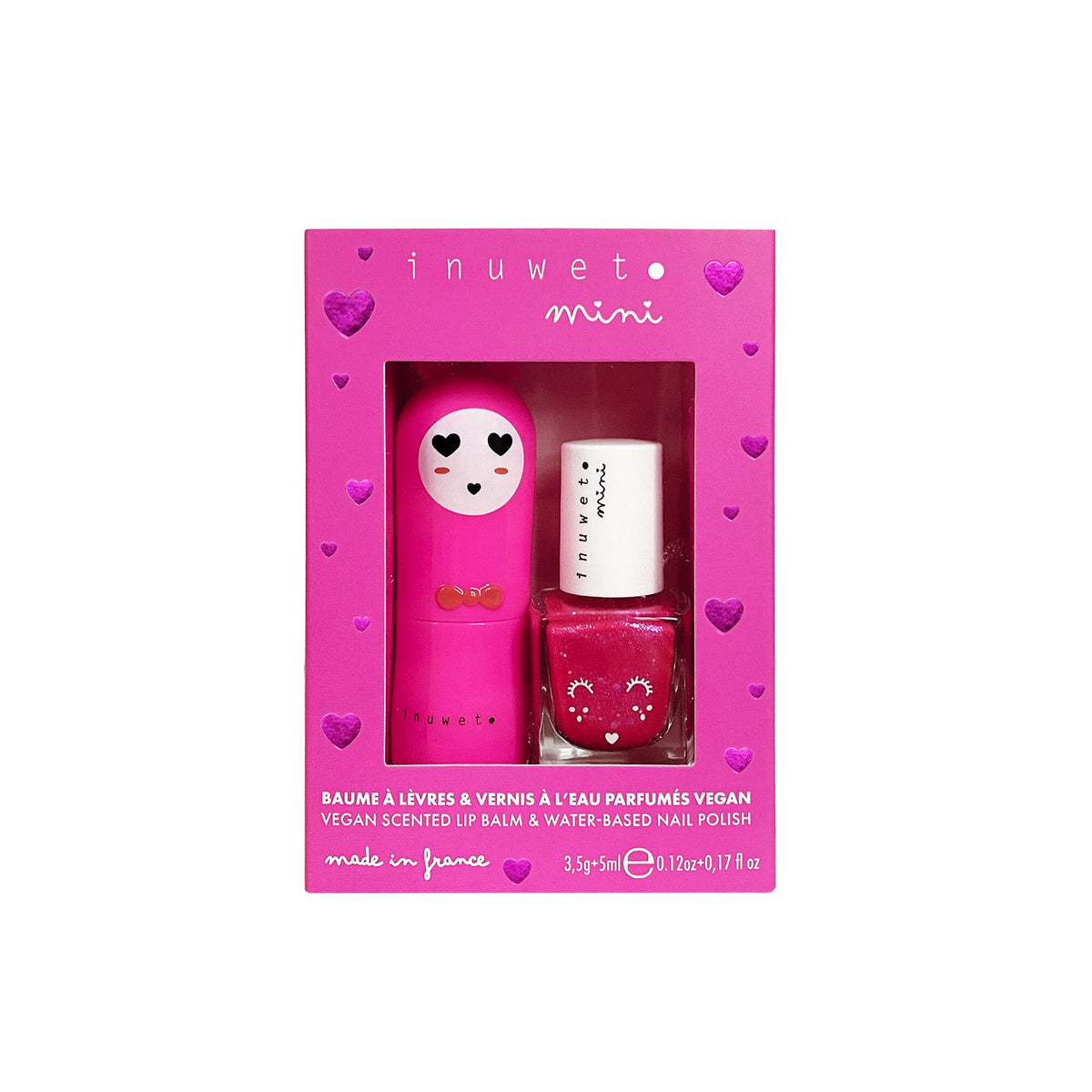 Coffret Duo baume à lèvres et vernis à l'eau Boutique Inuwet