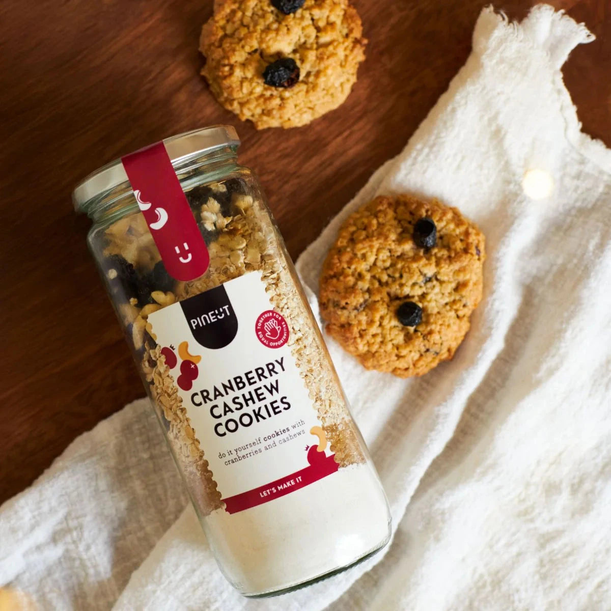 Cookies cranberries et noix de cajou – Préparation gourmande Pineut Boutique Pineut