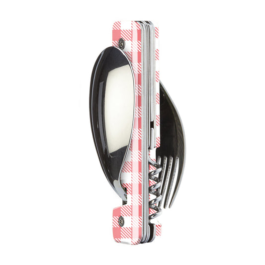 Couverts aimantés multifonctions - Vichy Rose - Akinod Boutique Akinod