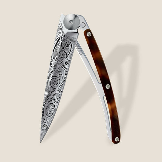 Deejo 37gr Pacifique Tribal - Tortue ambrée Boutique Deejo