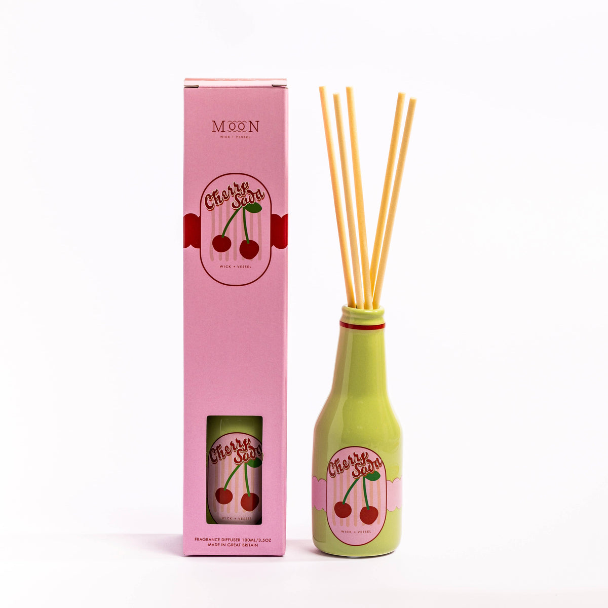 Diffuseur Soda cerise 100 ml Boutique Pretty Damn Goods (Wick and Vessel)