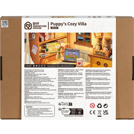 DIORAMA - Puppy's cozy villa - Miniature DIY DG169 Boutique Rolife Robotime