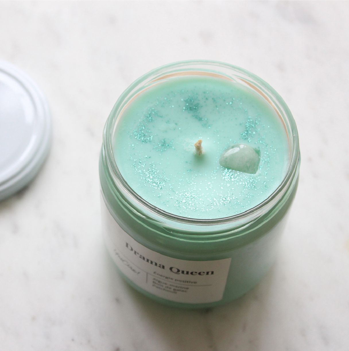 "Drama Queen" Bougie Lithothérapie Yes Cire ! Boutique Yes Cire