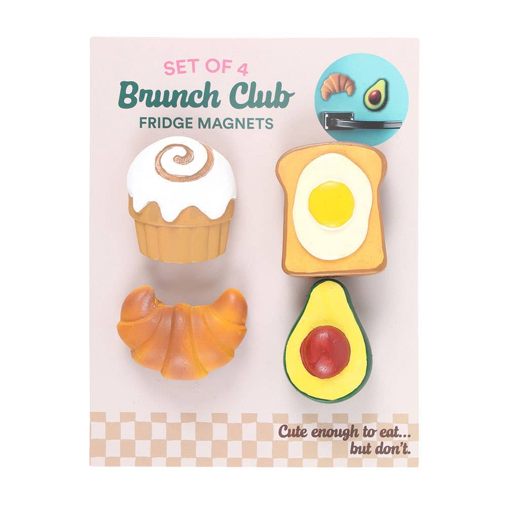 Ensemble d'aimants pour réfrigérateur "Brunch Club" Boutique Something Different Wholesale
