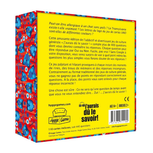 J’aurais dû le savoir – Oui ou Non – Hygge Games Jeu Festif Boutique Hygge Games