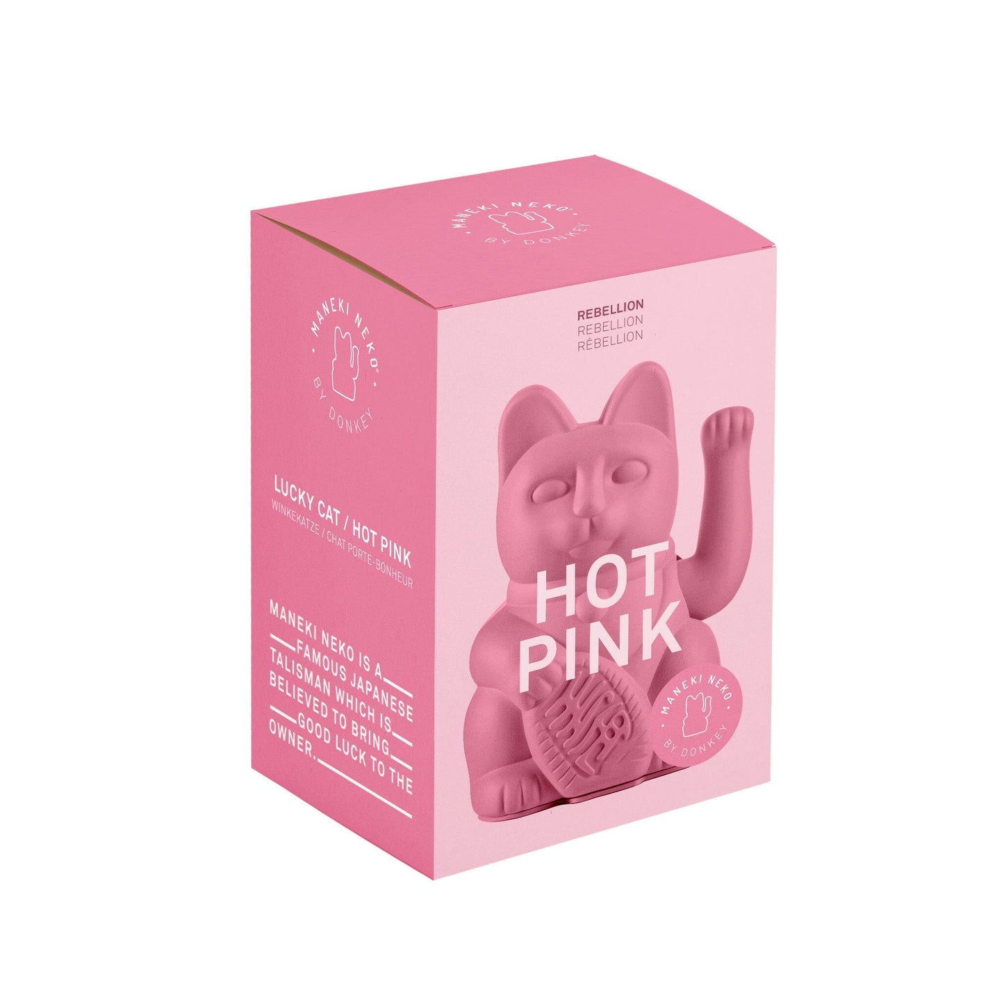 Lucky Cat Maneki Neko Hot Pink - Rebellion Boutique Donkey