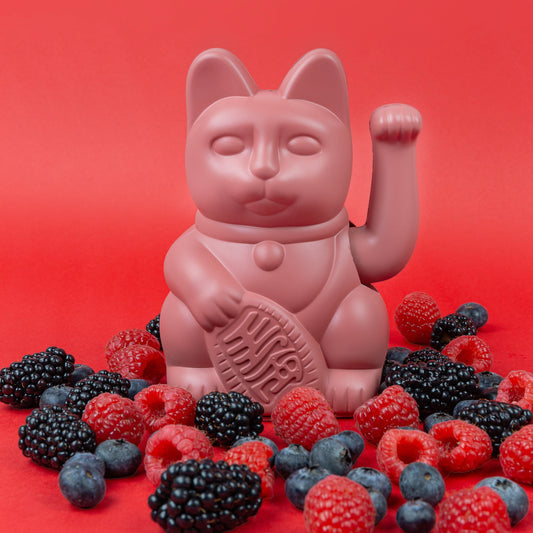 Lucky Cat Maneki Neko Rouge framboise - Amour Boutique Donkey