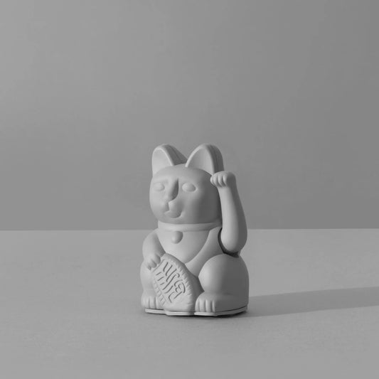 Mini Lucky Cat Maneki Neko Gris - Stabilité Boutique Donkey