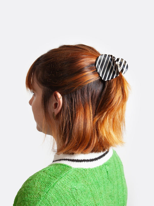Pince à cheveux Coeur à rayures - Eat My Socks - vue 2