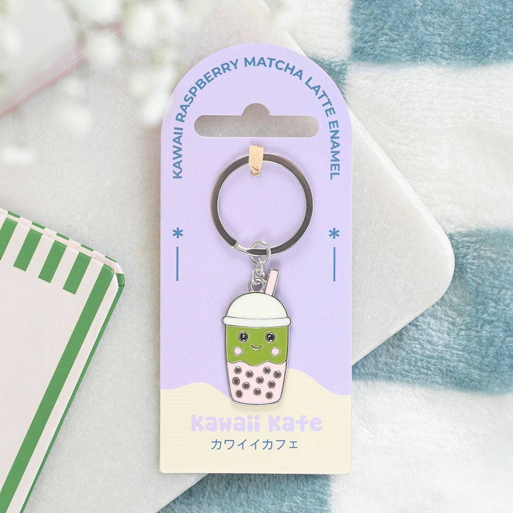 Porte-clés kawaii Bubble Tea Matcha Latte Boutique Something Different Wholesale