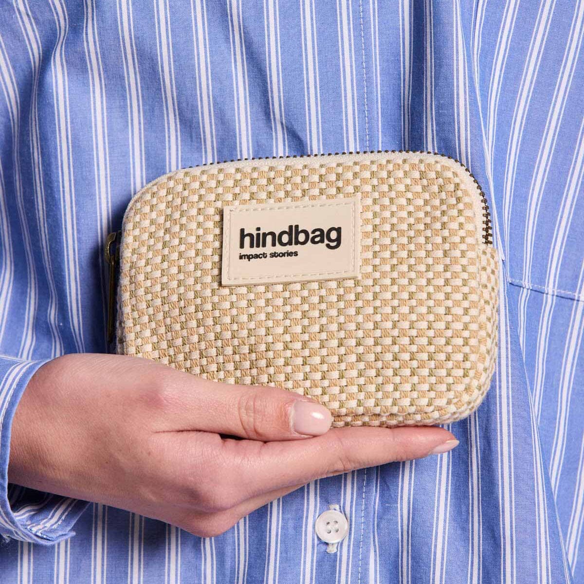 Porte-monnaie Lili tressage nude - Hindbag
