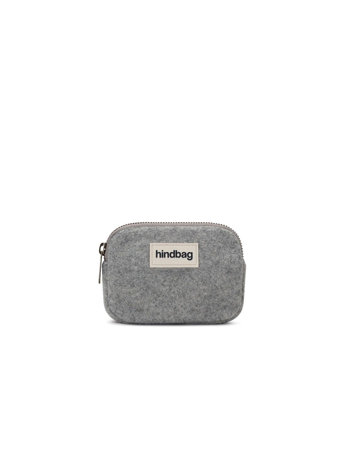 Porte monnaie Lili effet lainé gris Boutique Hindbag