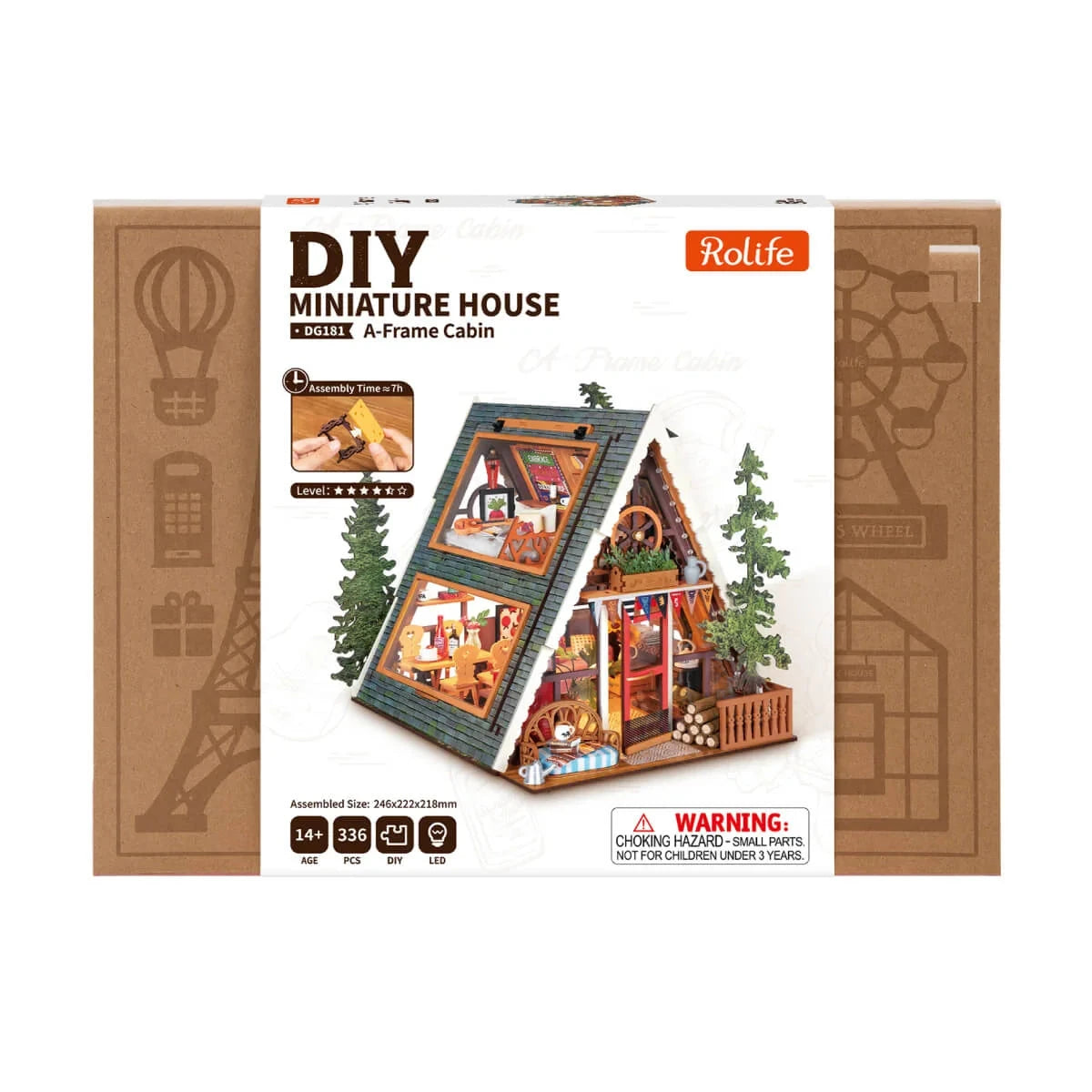 Rolife A-Frame Cabin DG181 – Maison miniature DIY Boutique Rolife Robotime
