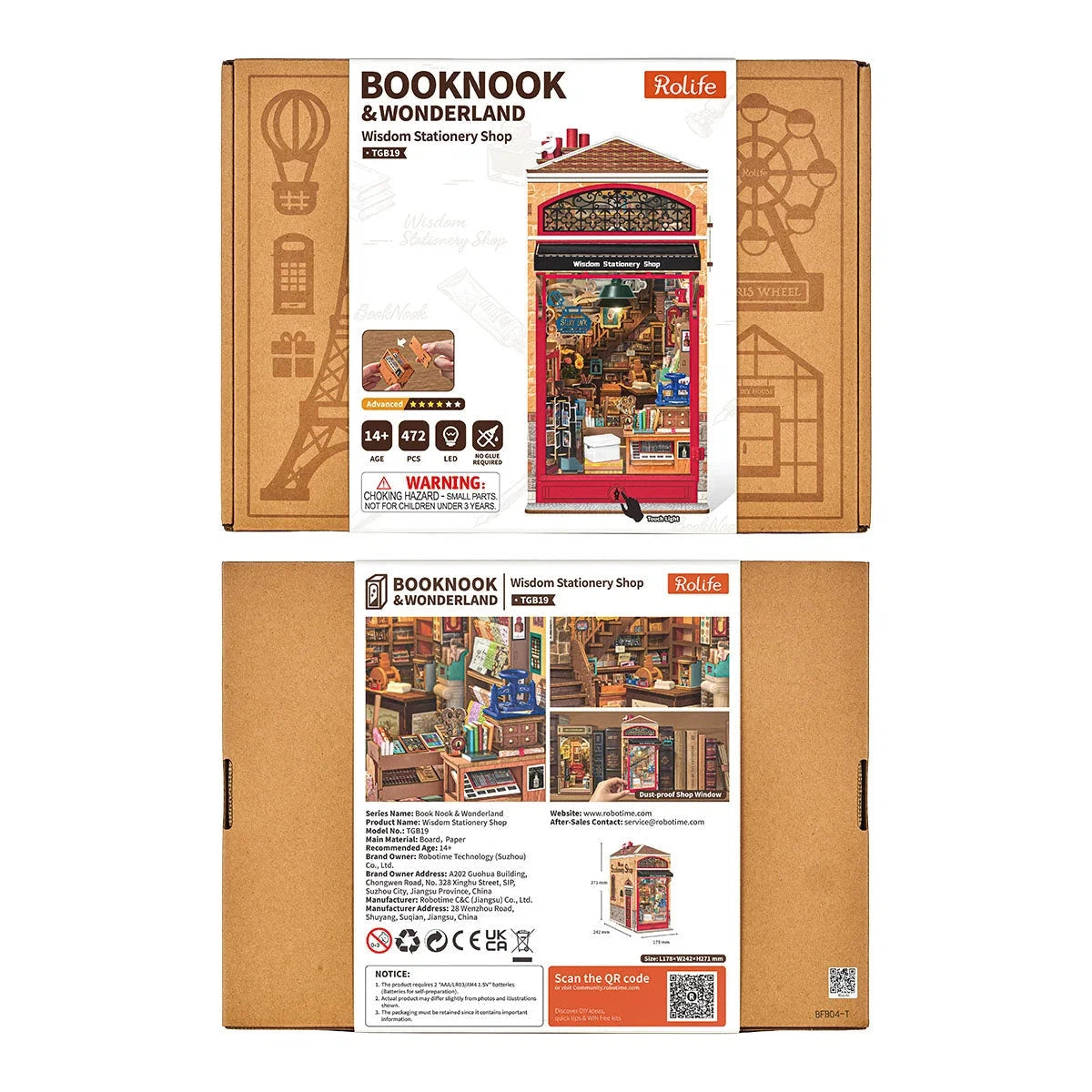 Rolife Wisdom Stationery Shop TGB19 – Maquette miniature DIY Boutique Rolife Robotime