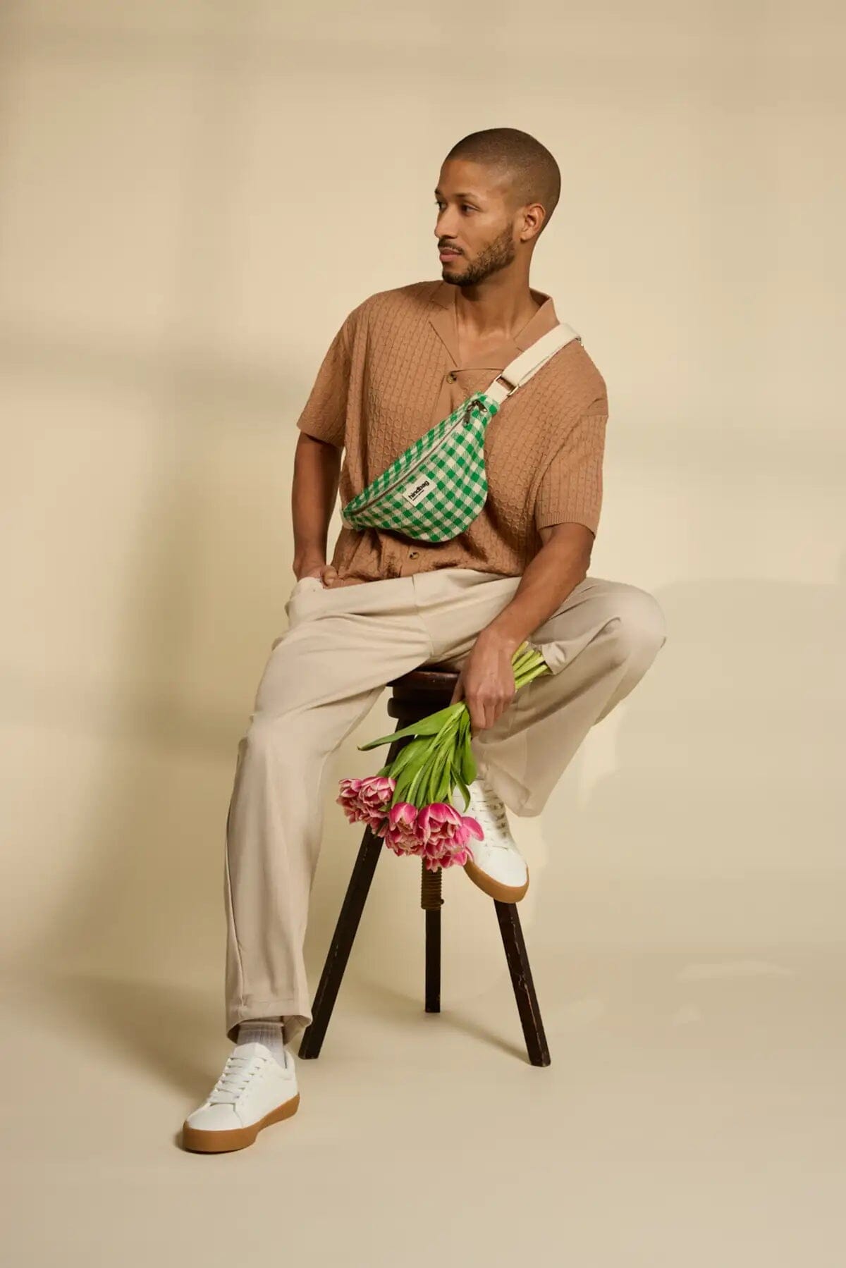 Sac banane Olivia Vichy - Hindbag Boutique Hindbag Vert