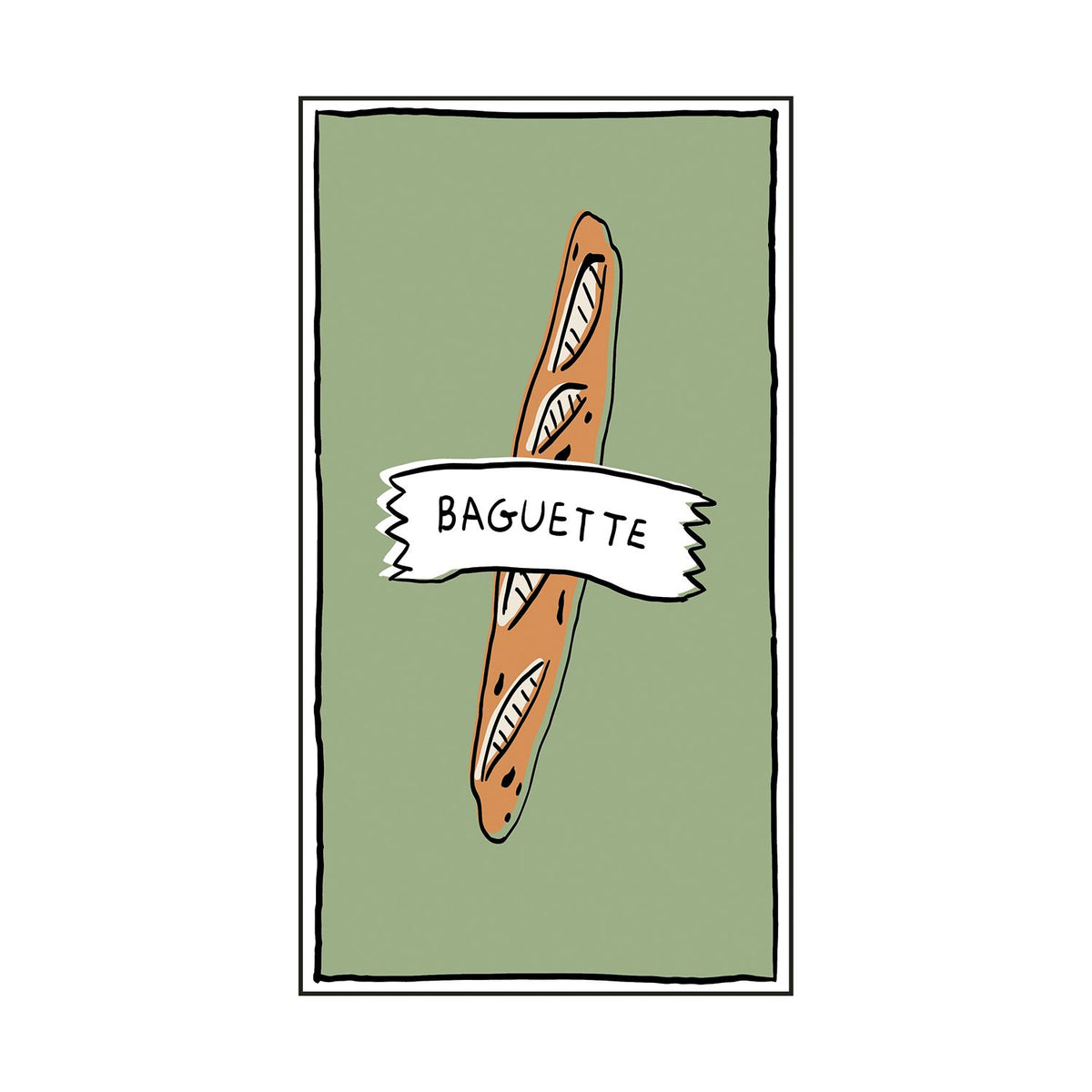 Serviette papier rectangle baguette x15 Boutique Opjet Paris