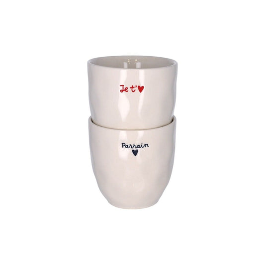 Tasse à café en céramique "Je t'aime" - Atelier Jasmin Boutique Le Petit Souk