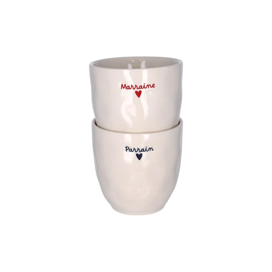 Tasse à café en céramique "Parrain" - Atelier Jasmin Boutique Le Petit Souk