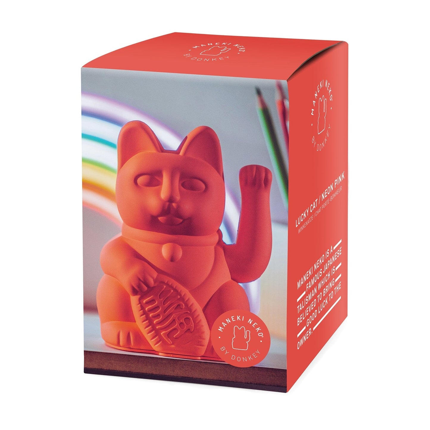 Lucky Cat Maneki Neko Neon Orange - Missa Arles