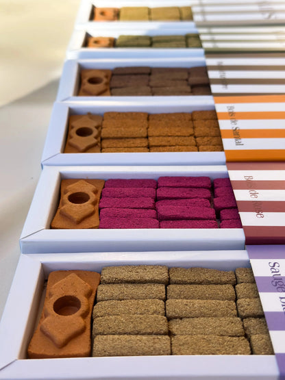 Briques d'encens naturel et brûleur Boutique Ames 
