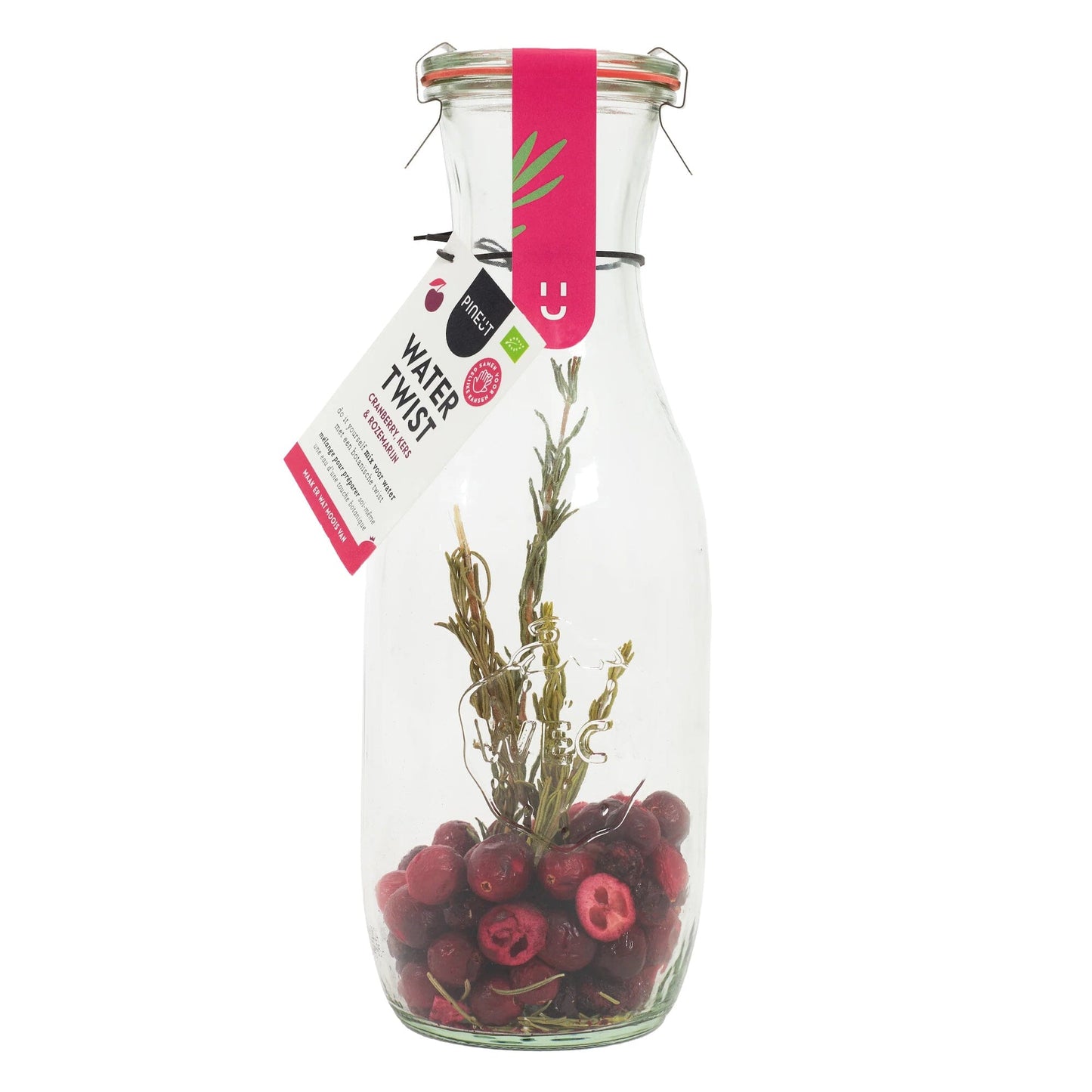 Carafe Watertwist BIO - Pineut Boutique Pineut Cranberry / Cerise / Romarin 