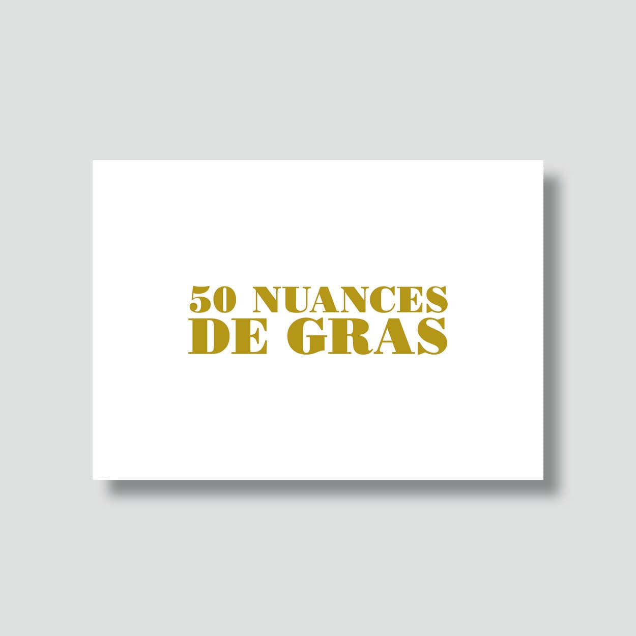 Carte postale – "50 nuances de gras" Boutique Bulma Studio 