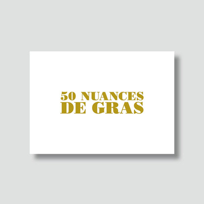 Carte postale – "50 nuances de gras" Boutique Bulma Studio 