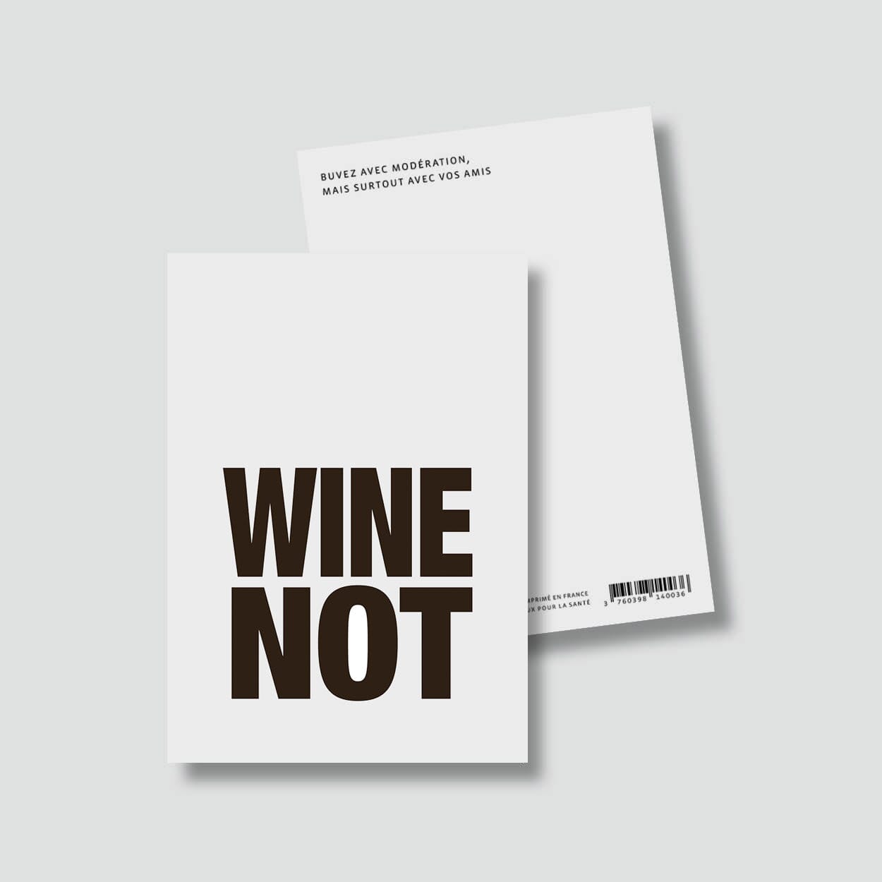 Carte postale – "Wine Not" Boutique Bulma Studio 