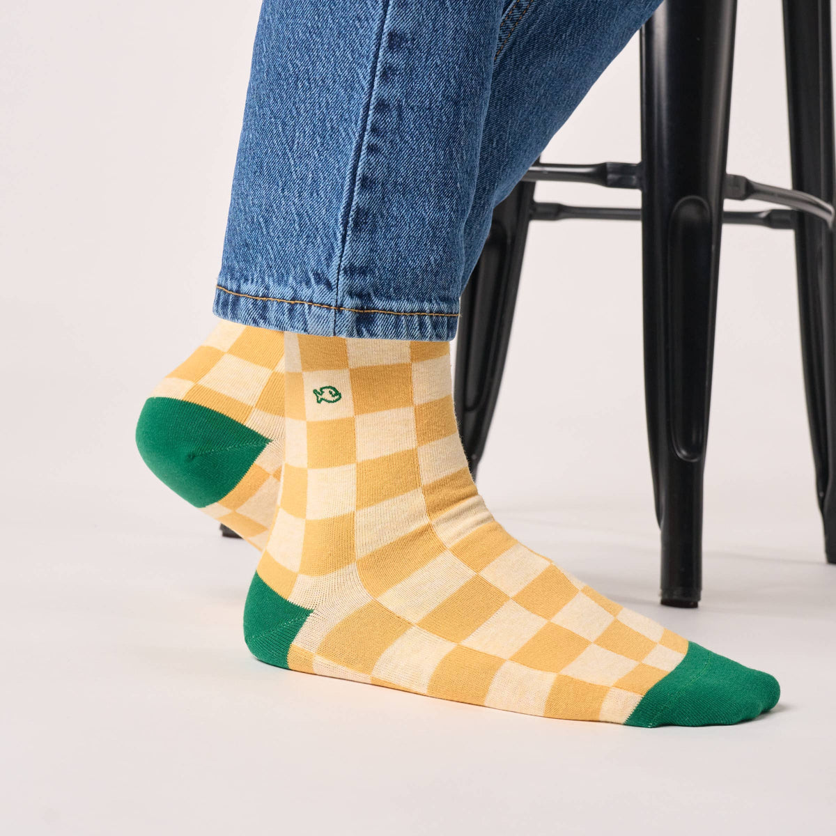Chaussettes en coton peigné à carreaux - Melbourne Boutique Billybelt 