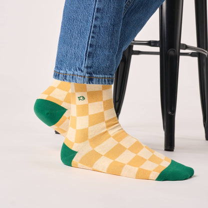 Chaussettes en coton peigné à carreaux - Melbourne Boutique Billybelt 