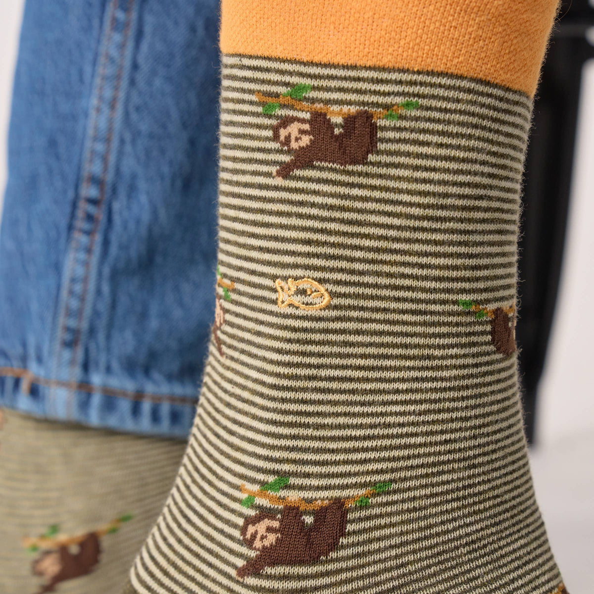Chaussettes en coton peigné animaux - Paresseux Boutique Billybelt 