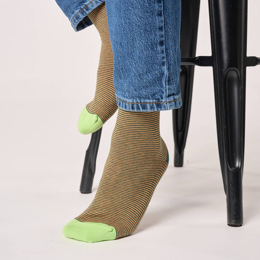 Chaussettes en coton peigné rayées - Forêt Boutique Billybelt 