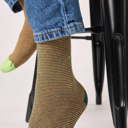 Chaussettes en coton peigné rayées - Forêt Boutique Billybelt 