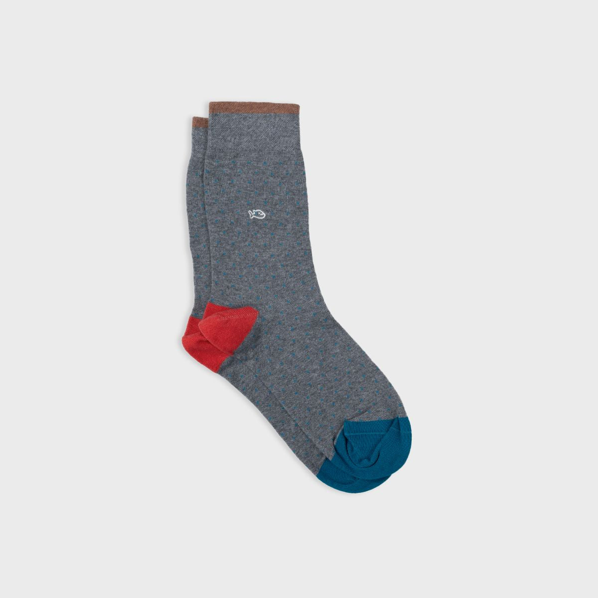 Chaussettes en coton peigné - Square gris Boutique Billybelt 