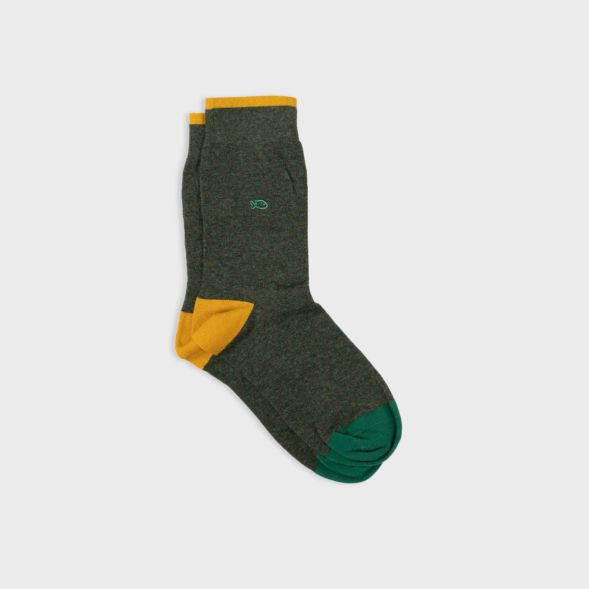 Chaussettes en coton peigné - Square kaki Boutique Billybelt 