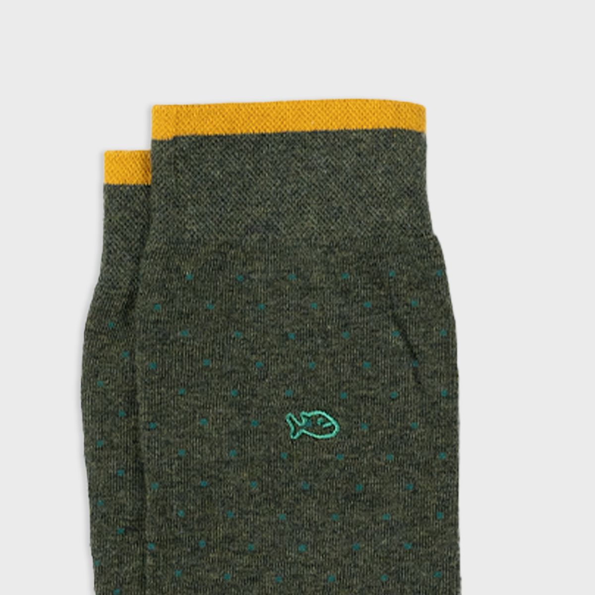Chaussettes en coton peigné - Square kaki Boutique Billybelt 