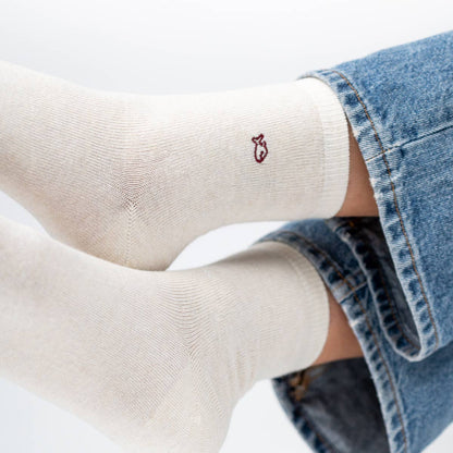 Chaussettes Unies Pailletées - Ecru Boutique Billybelt 