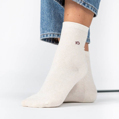 Chaussettes Unies Pailletées - Ecru Boutique Billybelt 