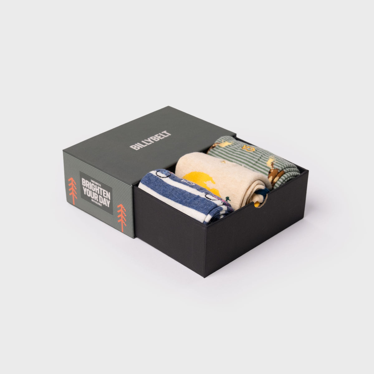 Coffret chaussettes homme - Brighten your day vert Boutique Billybelt 