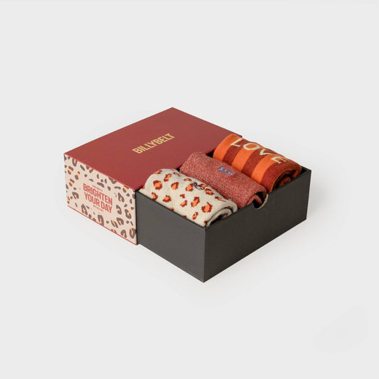 Coffret de chaussettes femme - Brighten your day orange Boutique Billybelt 