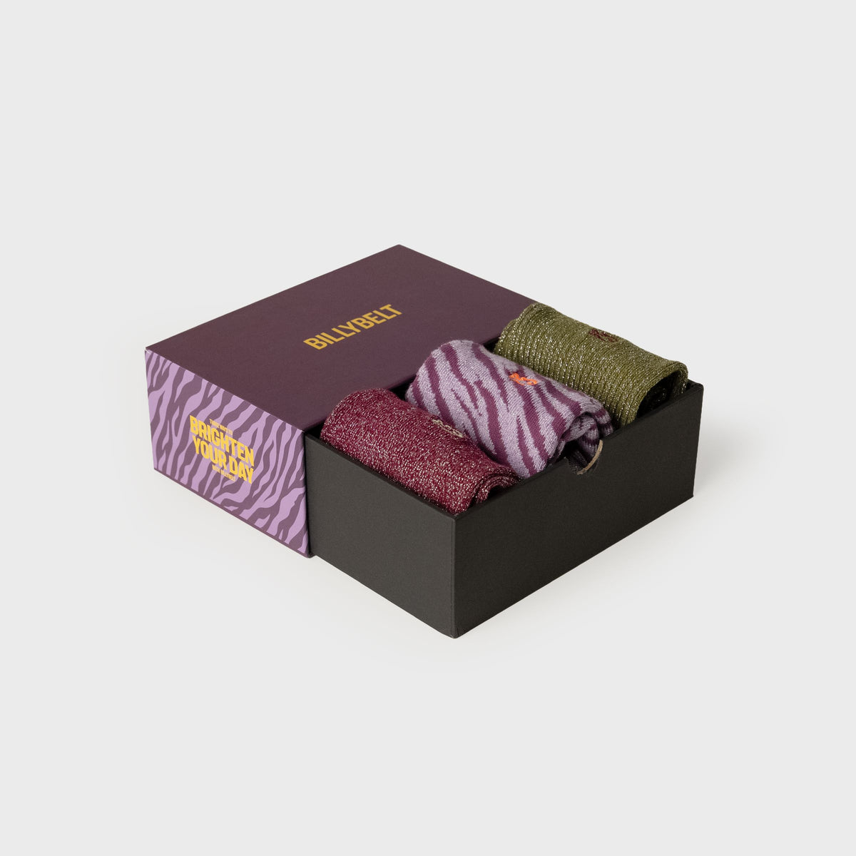 Coffret de chaussettes femme - Brighten your day violet Boutique Billybelt 