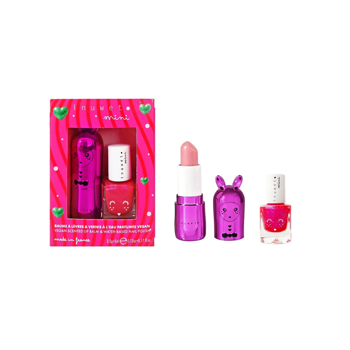 Coffret duo baume et vernis Inuwet - Rose Mood - Milkshake