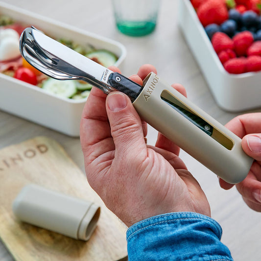 Couverts aimantés droits 12H34 - CARBONE - Akinod Boutique Akinod 