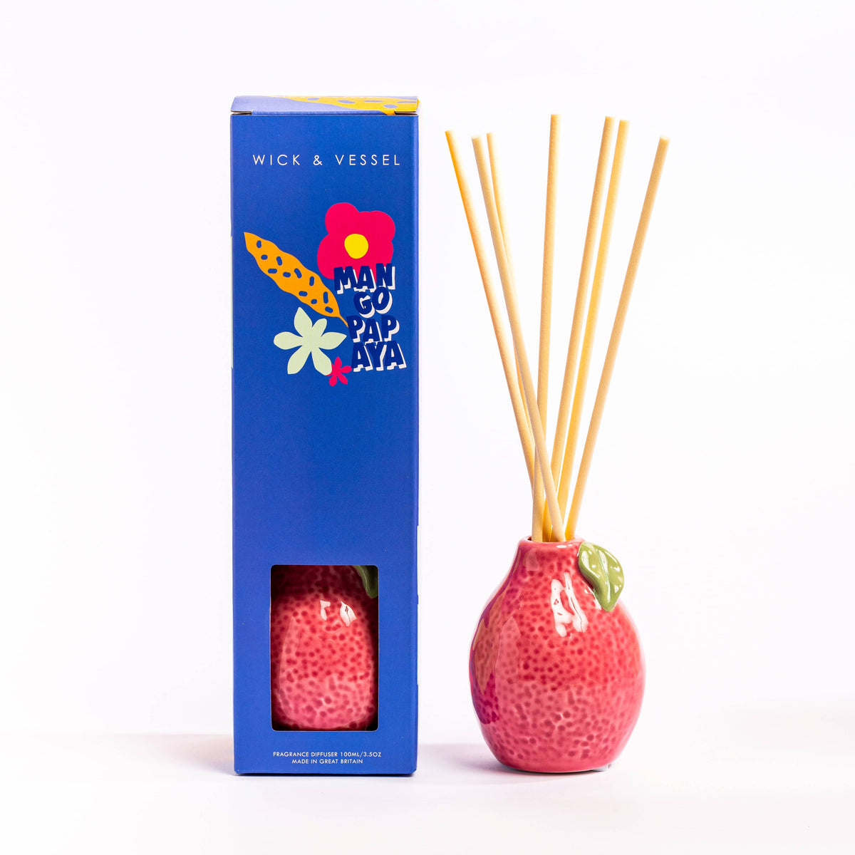 Diffuseur Mangue Papaye 100 ml Boutique Pretty Damn Goods (Wick and Vessel) 