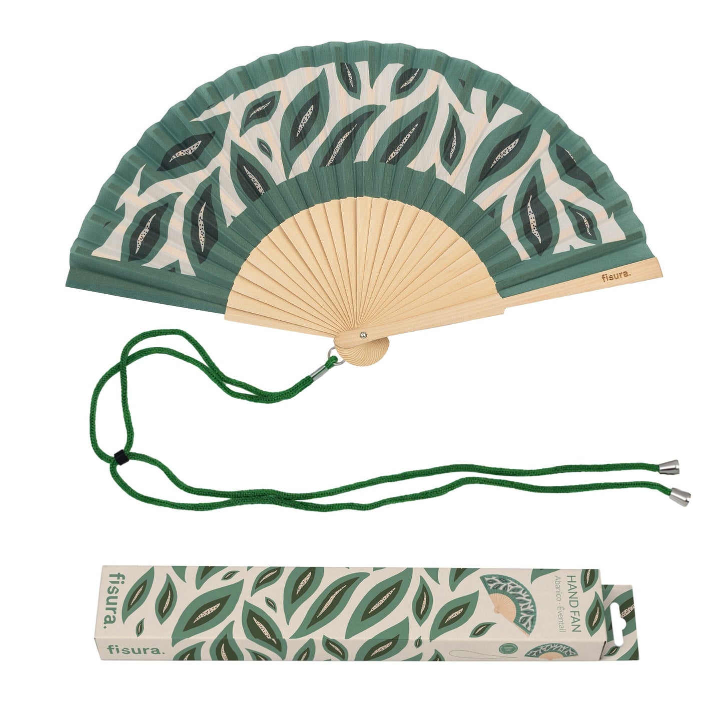 Éventails Fisura - Plusieurs modèles Boutique Fisura Green Leaf 